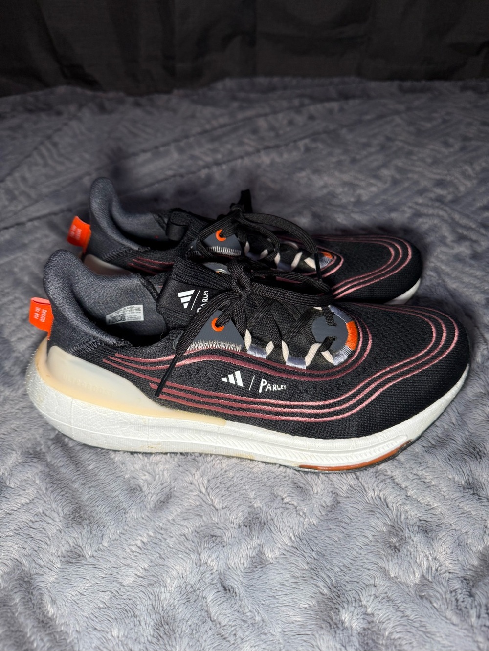 Parley x adidas Women’s UltraBoost Light ‘Black Solar Red’ Running Sneakers
